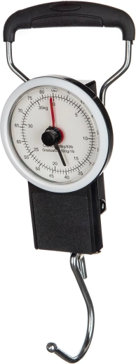 Rejsehængende mekanisk vægt 38 kg med målebånd