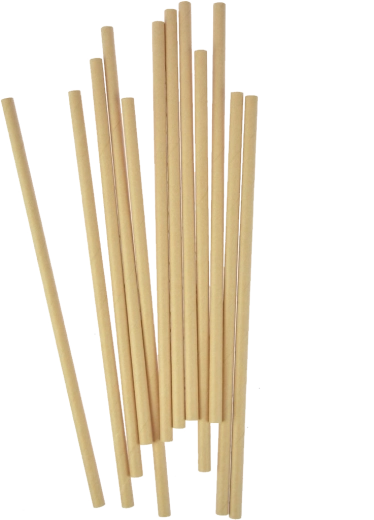 Papirsugerør kraft 20 cm (12 stk)