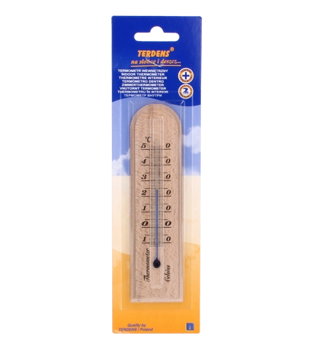 Træ-indendørstermometer Terdens med kapillarmåling