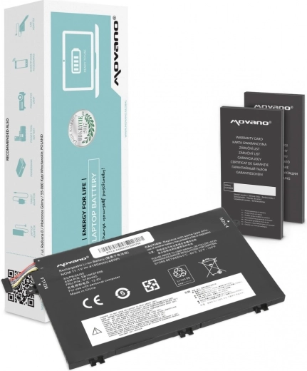 Movano 01AV445-batteri til Lenovo ThinkPad E14, E15, E480, E580 og E590, 4100 mAh