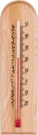 Indendørs termometer i træ 40 × 150 mm