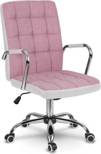 Kontorstol Benton rosa-hvid