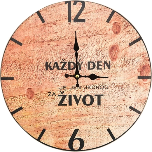 Vægur Každý den 34 cm, i træ