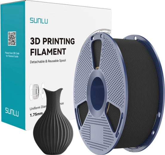 Sunlu PLA Classic sort filament 1,75 mm 1 kg