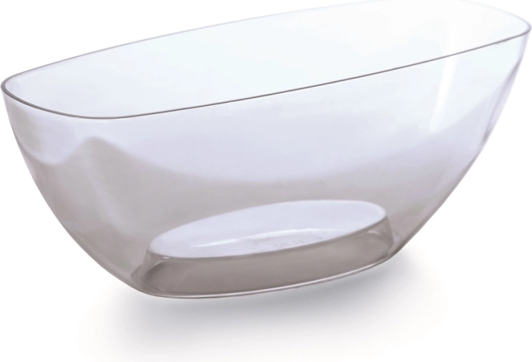 Gennemsigtig oval skål til orkidéer 36 cm COUBI