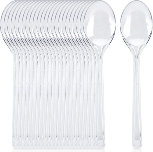 Genanvendelige plastikskeer 17,5 cm, 25 stk.