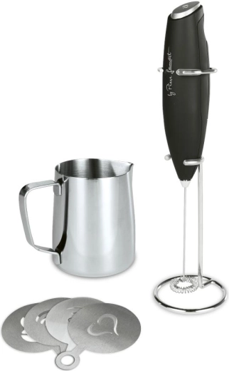 Lamart mælkeskummer med kande og Kaffe-skabeloner