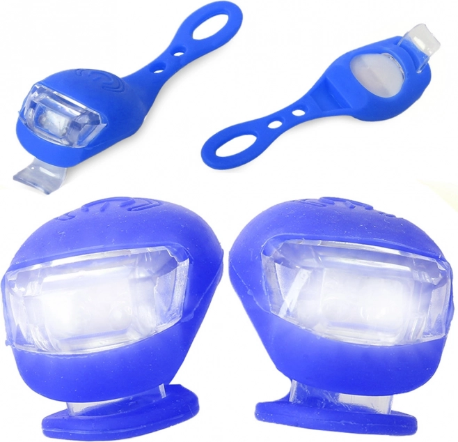 Silikone LED cykellygter, vandtætte, 2 stk