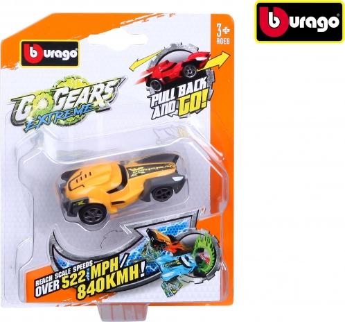 Bburago GoGears Extreme biler med friktionsmotor 1:55 assorteret
