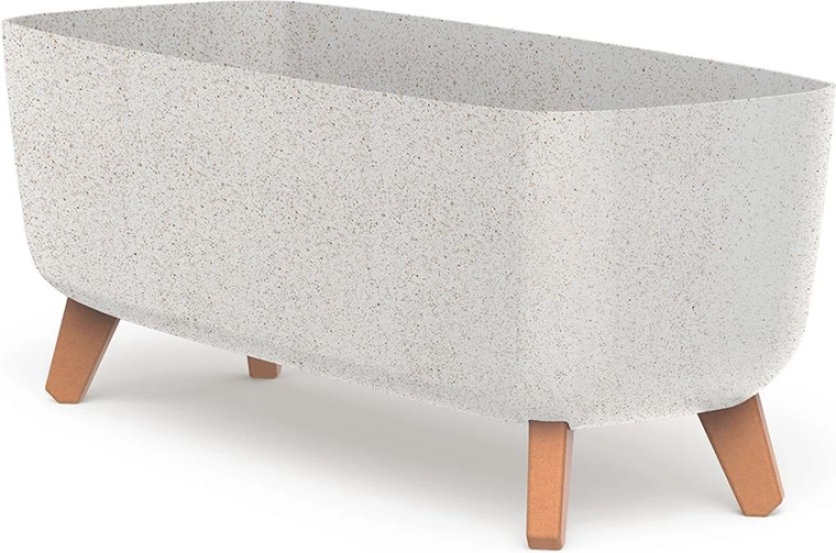 Blomsterkasse Gracia Case Eco Wood 58 cm hvid