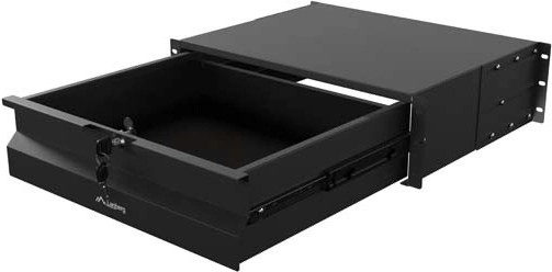 Lanberg rackskuffe 19" 3U 360 mm sort