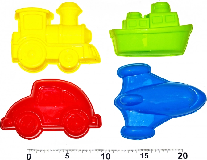 Sandkageforme - sæt med 4 stykker