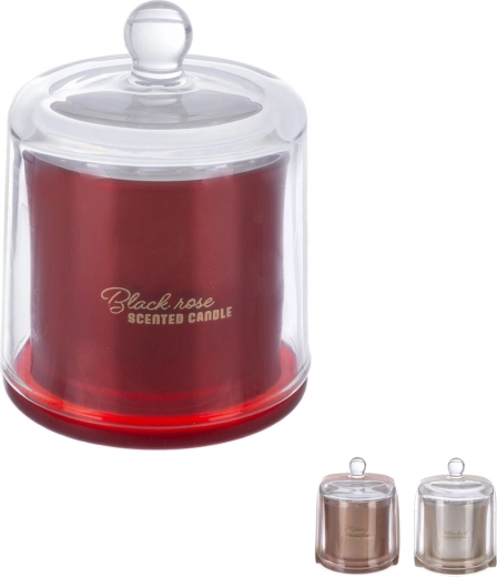 Duftlys i glas med låg 240 g – mix af dufte