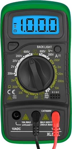 Professionelt digitalt multimeter XL830L grøn