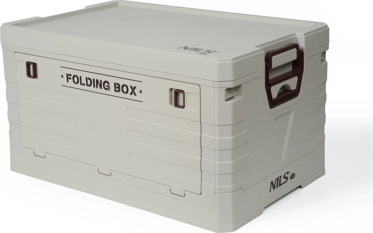 Sammenklappelig opbevaringsboks med låg 50 l NILS Camp