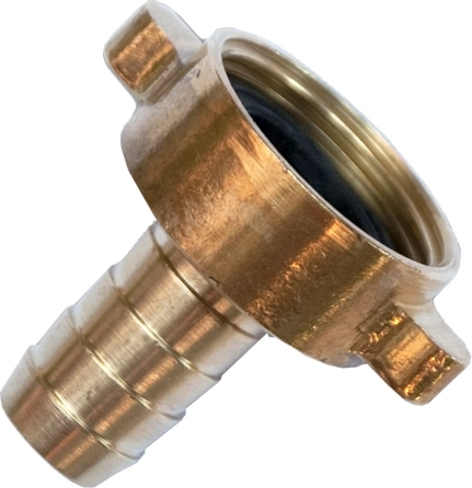 Messingadapter med indvendigt gevind 1/2'' og slangestuds 13 mm