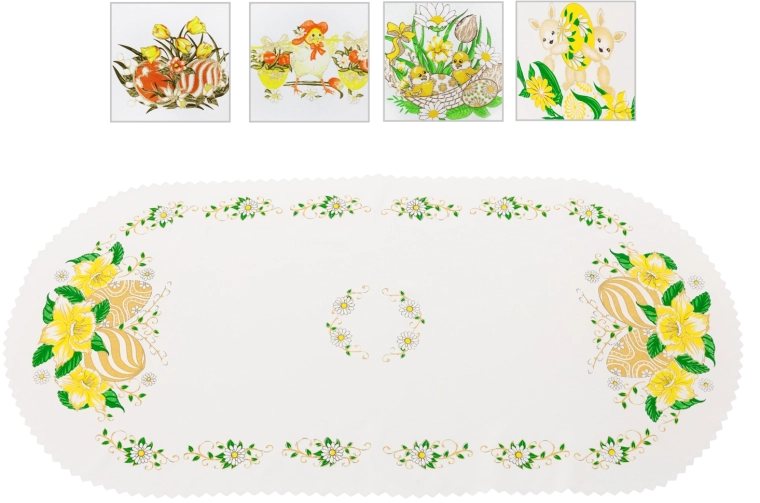 Påskedekorativ bordløber 50×100 cm – lyserød