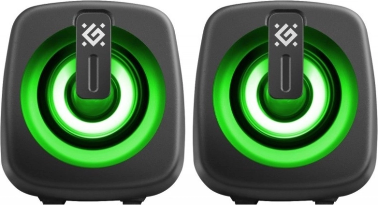 2.0-computerhøjttalere med LED, USB-strøm, 6 W – sorte