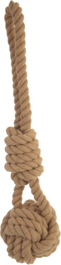 Hundelegetøj reb med ballon beige 25 cm