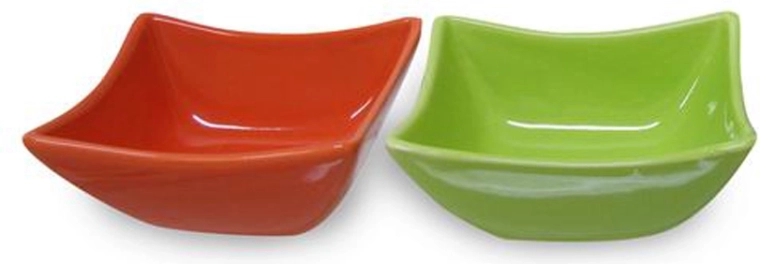 TORO firkantet keramisk serveringsskål, assorterede farver