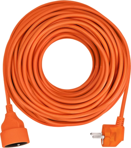 Solight forlængerledning med kobling, 1 stikkontakt, 30 m, orange