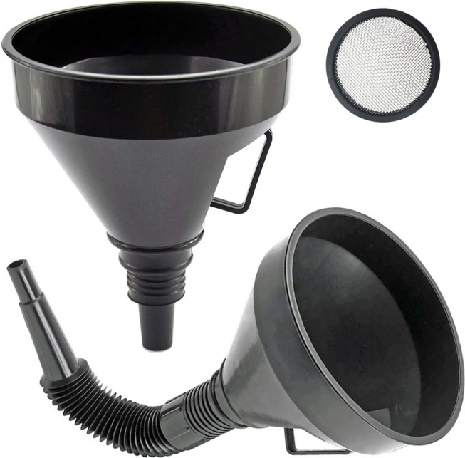 Stor tragt med filter til væsker