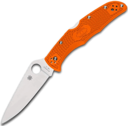 Spyderco Endura 4 Flat Ground orange foldekniv 9,5 cm