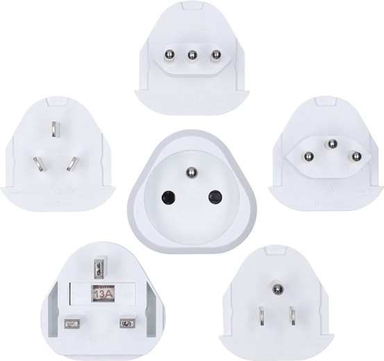 Solight universel rejseadapter med jord - 1 stk.