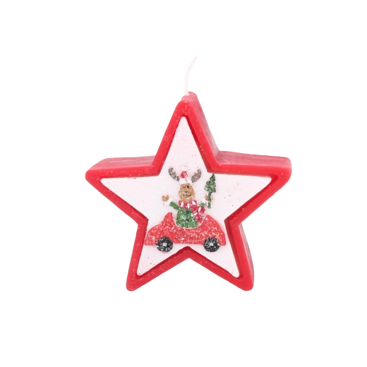 Jule-stjernelys med rensdyr i bil