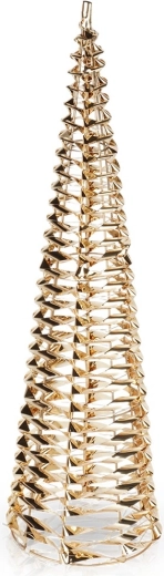 Lysende juletræ kegleformet gylden 60 cm, 60 LED