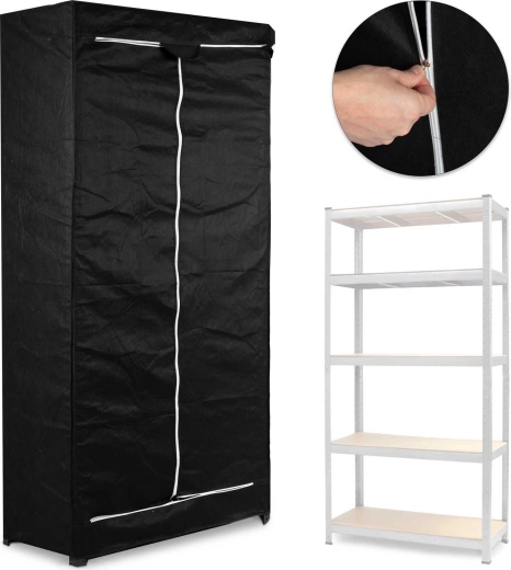 Beskyttende overtræk til reol 180 × 90 × 40 cm, sort