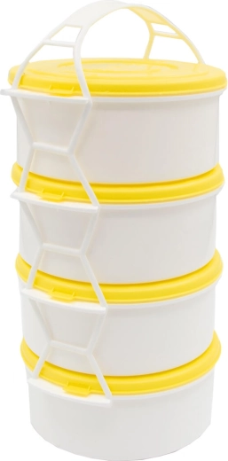 Madkasse 4x1 l – flerlaget plastboks til mad