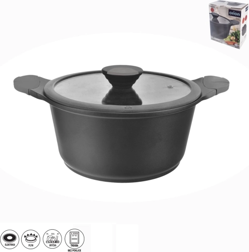 GALI gryde 4,5 l med glaslåg