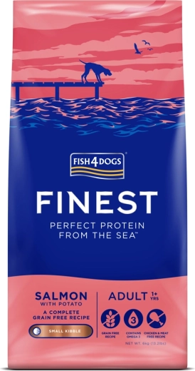 Fish4Dogs Finest små kroketter til voksne hunde – laks med kartofler 6 kg