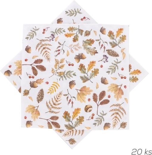 Papirservietter efterår 33 × 33 cm (20 stk.)