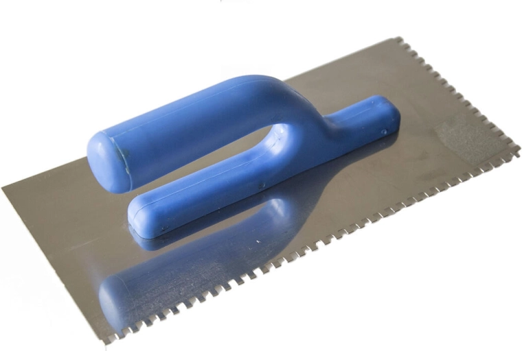 Glittespartel i rustfrit stål med tænder 4 × 4 mm, 270/280 × 130 mm