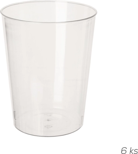 Plastikkop 280 ml transparent - 6 stk.