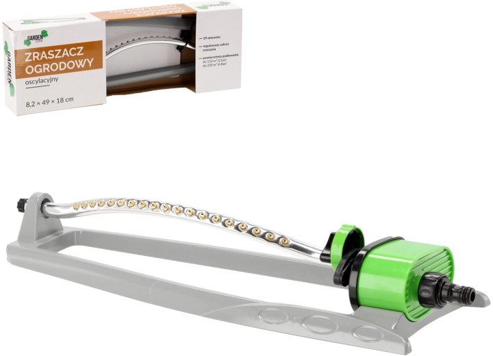 Oscillerende sprinkler til græsplæne 8,2 × 49 × 18 cm