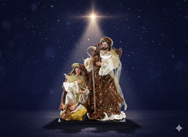 Figur af Den hellige familie 33 cm