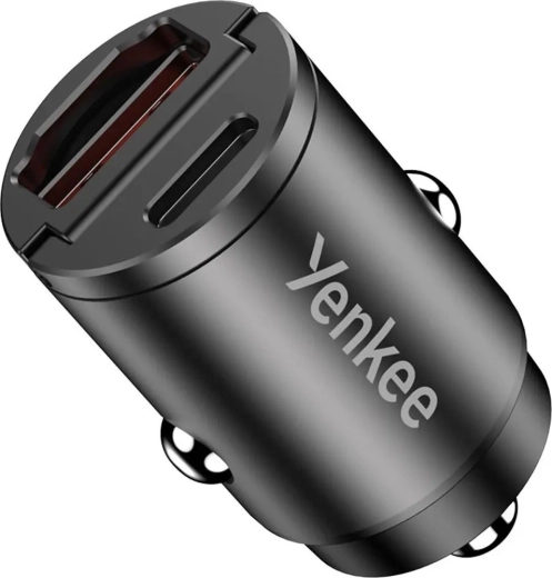 Biloplader 30W USB‑C/USB‑A med Power Delivery og Quick Charge