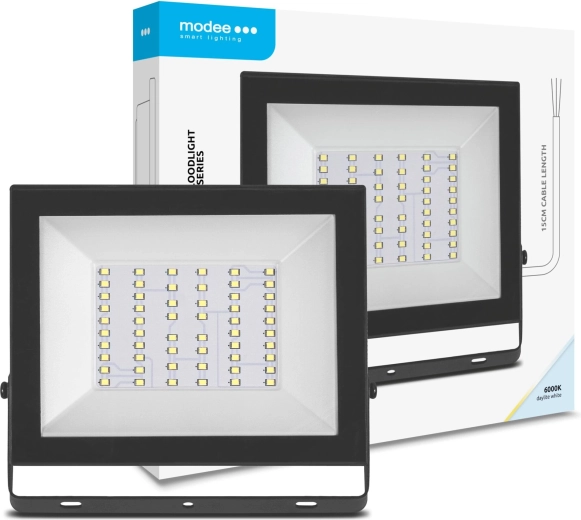 LED-projektør Modee E‑series Slim 50 W, 4000 lm, 6000 K, IP65, 120°