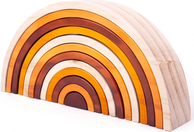 Bigjigs Baby træ puslespil regnbue stor natur