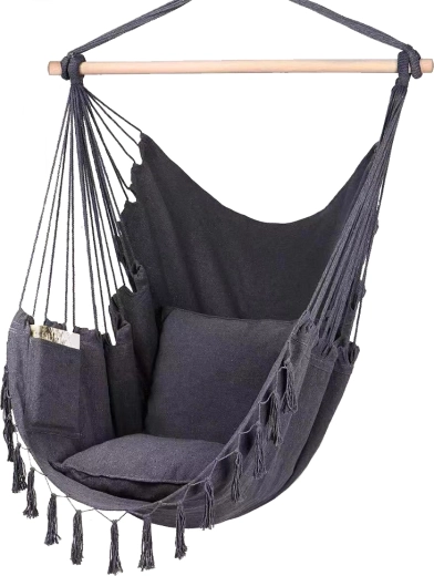 Hængende brasiliansk stol LUA, sort