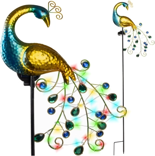 Solcelle have lampe Påfugl Gardlov