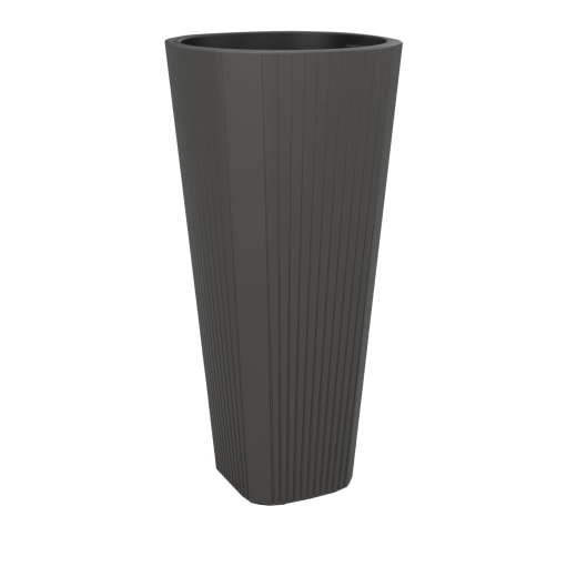 Høj blomsterkrukke Muza 39 cm i antracit