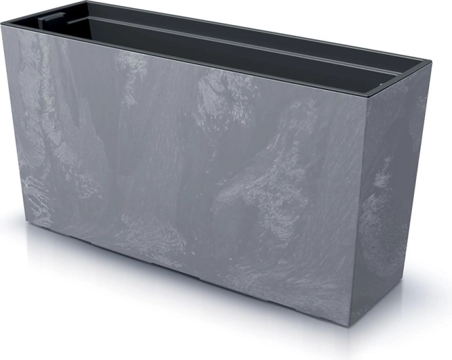 Plantekasse med indsats URBI Case Beton Effect M, 77 cm, marengo