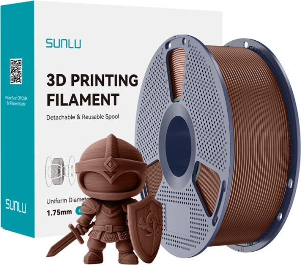 Sunlu PLA+ filament 1,75 mm – chokolade