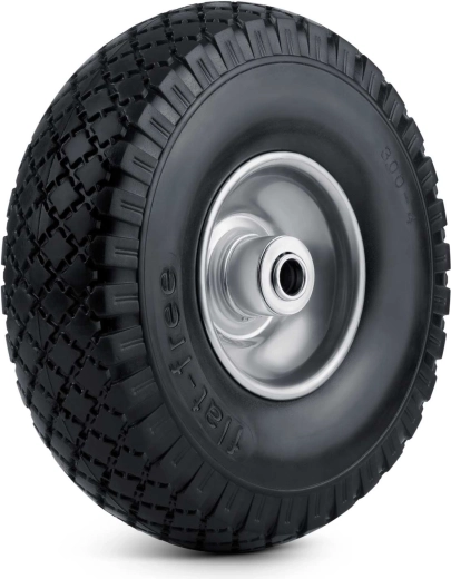 Slangeløst hjul til trillebør 3.00-4 sort/sølv HUMBERG