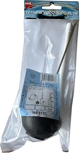 Gummibold med plaststang til WC-skyl – vandbesparer