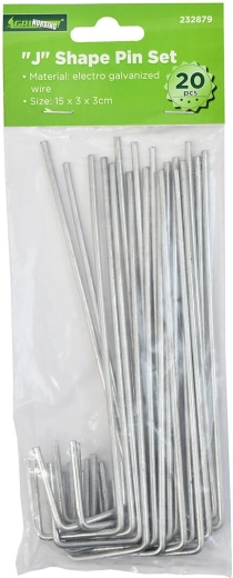 Fastgørelsesanker J galvaniseret 15 × 3 × 3 cm (20 stk)